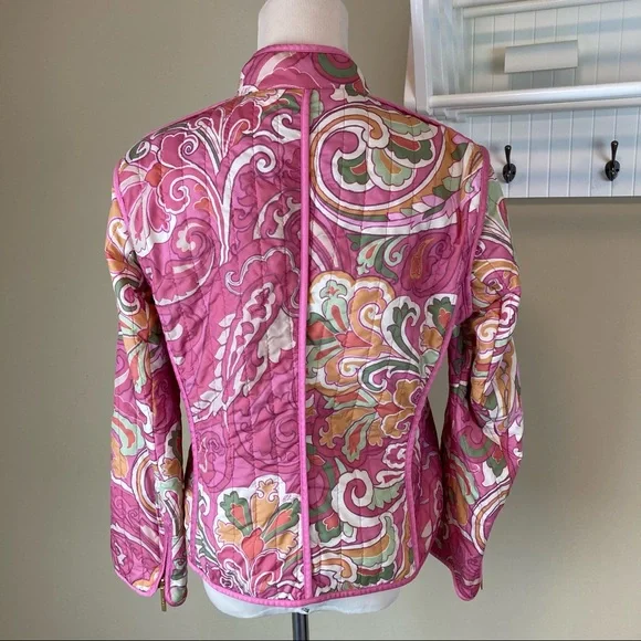 Etro Pink Multicolor Quilted Paisley Jacket - Picture 10 of 14
